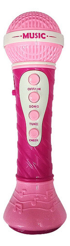 Micrófono Rosa Luz Y Sonido Reproduce Voz 20cm Ploppy 374142 1