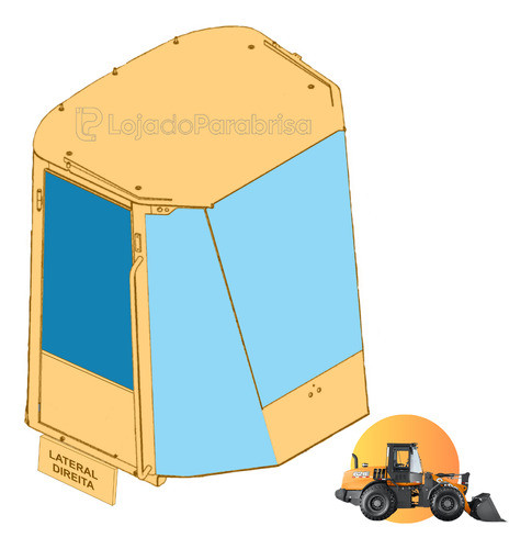 Vidro Da Janela Direita Carregadeira Case 621e/721e 76303230 0