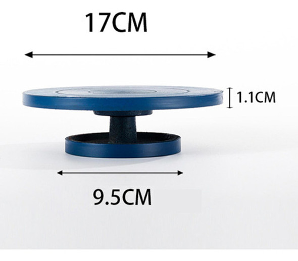 Mesa Giratória De Escultor De Roda De Escultura Azul 17cm 1