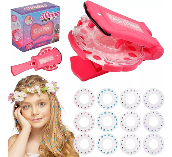 Aplicador De Strass Para Pelo Grapadora De Brillos Moda Niña 1
