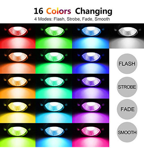 Zuckeo 10w Rgb Iluminación De Paisaje Con Cambio De Color Co 1