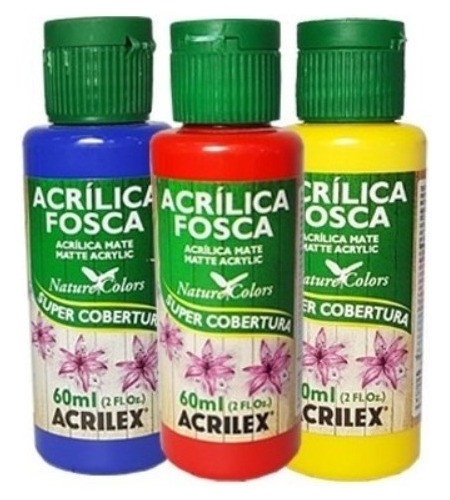Kit Tintas Acrílicas Cores Primarias Acrilex Nature Colors 0