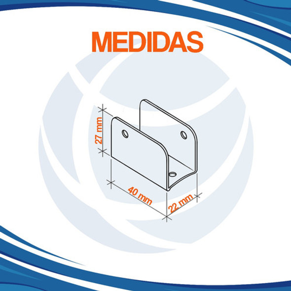 Base U Para Regaton O Patín De 18 Mm X 4 Unidades 1