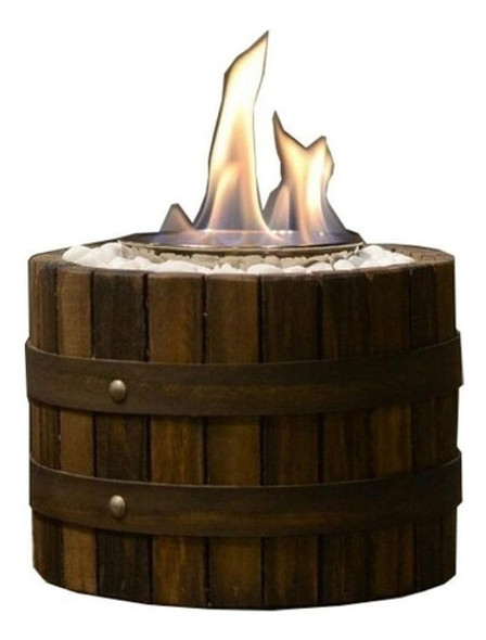 Lareira Ecológica Barril Portátil De Mesa A Álcool E Etanol 0