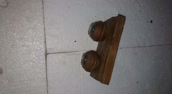Antiguo Tintero En Madera Y Vidrio   Pequeño Detalle 1