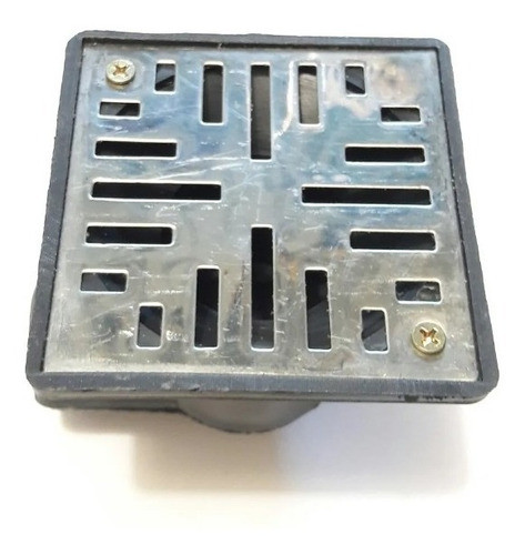 Sopapa Plastica Desagote Receptaculo Con Rejilla Acero Baño 0