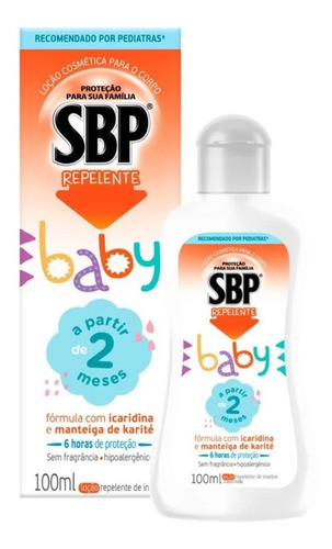 Kit 2 Repelente Corporal Loção P/ Bebês Sbp 100ml 0