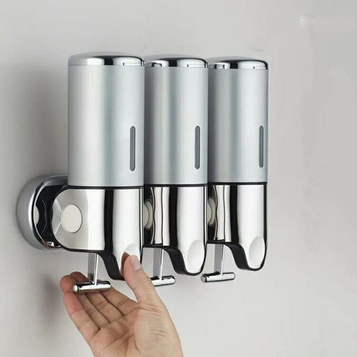 Dispensador Jabón Líquido 3x500ml Montado Pared Baño 1
