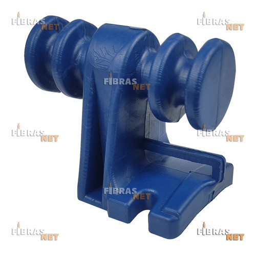 50 Suporte Roldana Isolador 4 Vias/ranhuras Azul Mod 1 1