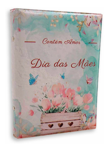 Álbum De Fotos Dia Das Mães Floral Azul Rosa 10x15 100 Fotos 0