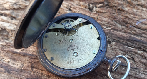 E- Reloj Enigma Bolsillo Sano, Falta Service Cristal Roto 1