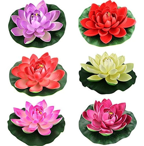 Lightingsky Artificial Floating Foam Lotus Flower Pond Decor 0