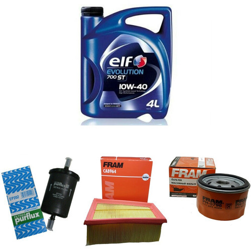 Kit De Filtros Fram Sandero 1.6 16v Motor K4m+elf Semi 10w40 0