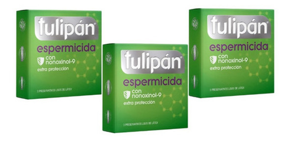Preservativo Espermicida Tulipán X3 Cajitas X3 Unidades 0