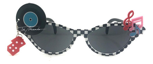 Lente Disco Nostalgia Cotillón 16,5 X 7 Cm Retro 0