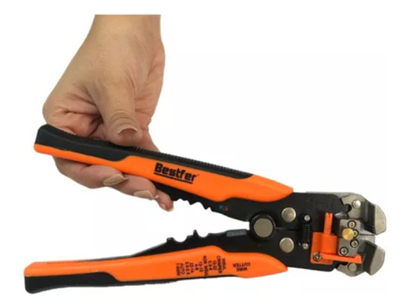 Alicate Desencapador E Crimpador Automático Em Aço Bestfer 1