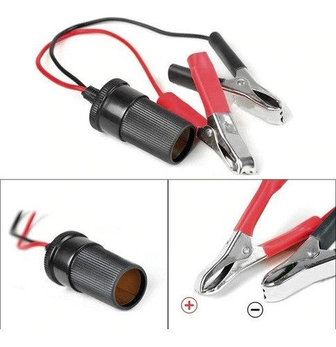 Conector Hembra Tipo Encendedor Auto  Con Conectores Pinza $ 0