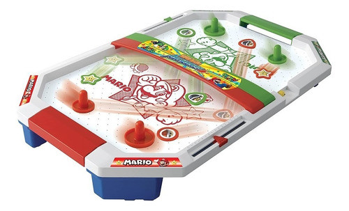 Jogo De Mesa Super Mario Air Hockey Com Acessórios Epoch 1