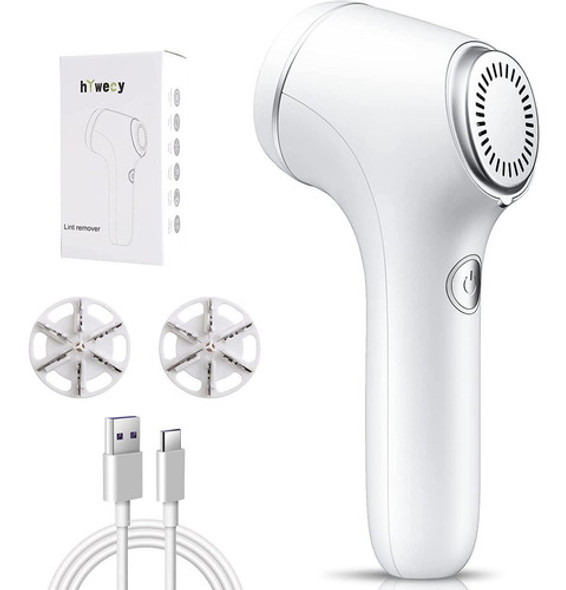 Removedor De Pelusas, Recargable Usb - Blanco. 0