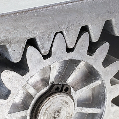 Medio Mt Cremallera Aluminio Metálica Motor Portón Corredizo 1