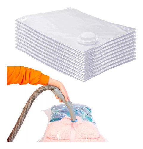 Kit 9x Saco A Vácuo 68x98cm Edredom Cobertor Guardar Embalar 1