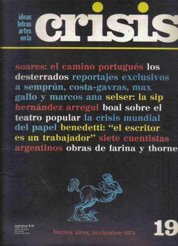 Revista Crisis Nº 19 Noviembre 1974 0