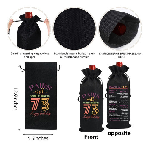 Bolsa De Vino Para Hombre O Mujer De 7, Negro 1