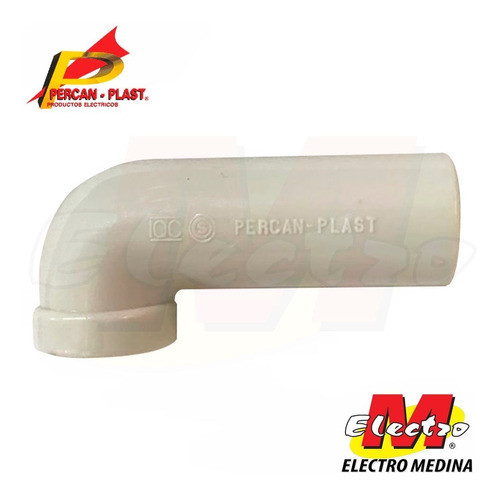 Caño Pipeta Gris Pvc 7/8 Codo Percan Plast Electro Medina 0