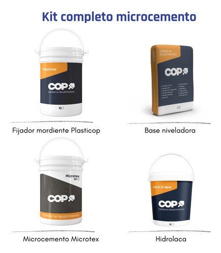 Microcemento Kit Completo 20 M2 Cop Recubrimientos 0