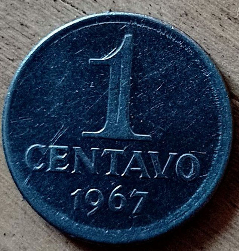 Moneda Brasil 1 Centavo Año 1967 0