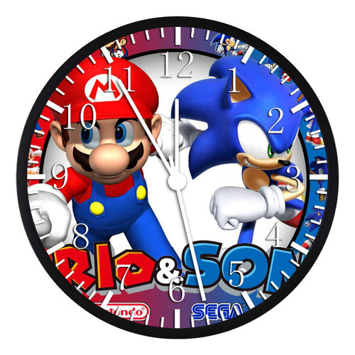 Reloj De Pared Super Mario Super Sonic De 12 Pulgadas Que No 0