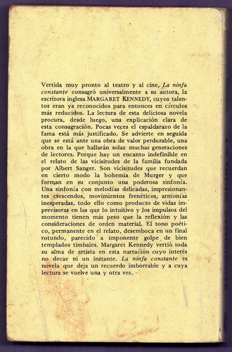 Libro La Ninfa Constante De M. Kennedy 1