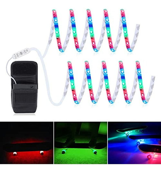 Luces De Monopatín Dancra Tira Led Alimentada Por Batería R, 0