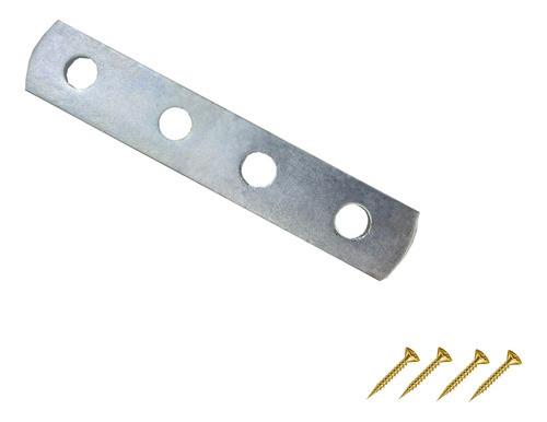 10 X Suporte Chapa União Reta Junção De Aço 150mm Zincada 0
