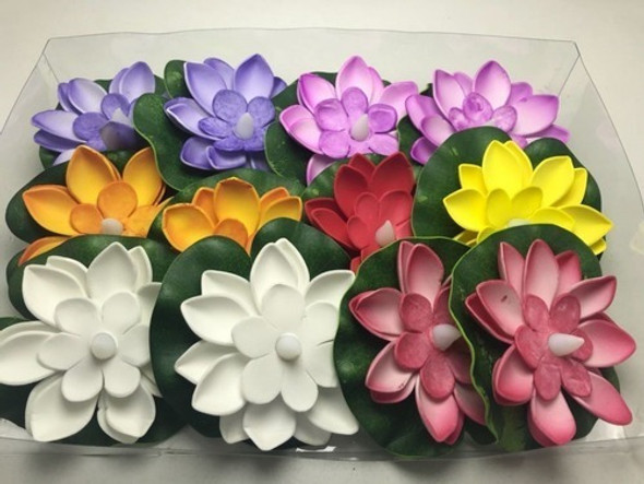 12 Flor De Loto Luz Led Pileta Piscinas Fiesta 15 Casamiento 1