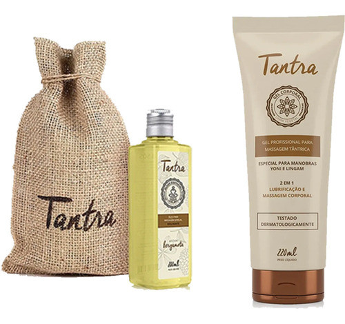 Óleo De Massagem Tantra Bergamota + Gel Tantra Profissional 0