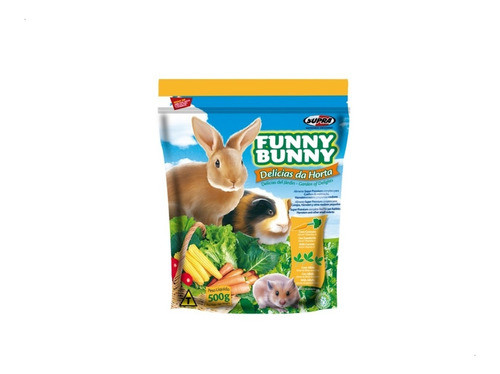 Ração P/coelhos Roedores Funny Bunny Delícias Da Horta 500g 0