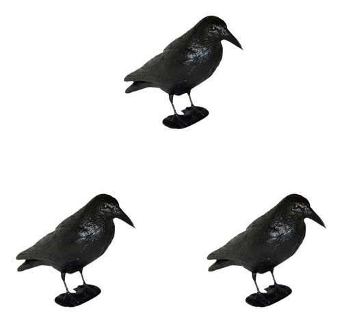 Cuervo Ahuyenta Espanta Palomas Raven X 3 Unid 0