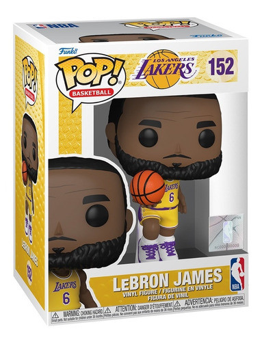 Funko Pop Lebron James #152 Los Angeles Lakers Cami Amarilla 0