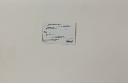 Cartão Telefônico Pré-pago. Lote 443. Pasta 36. 1