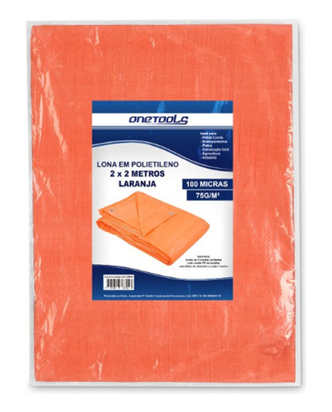 Lona Encerado Laranja Reforçada 2x2metros 70 Grs 100 Micras 0 Lona Encerado Laranja Reforçada 2x2metros 70 Grs 100 Micras 0