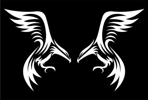 2 Calcomanías Aguila Tribal Ploteo 13 X 15 Cm. 0