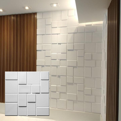32 Placas Revestimento 3d Decorativa 50x50 Parede Geométrico 0