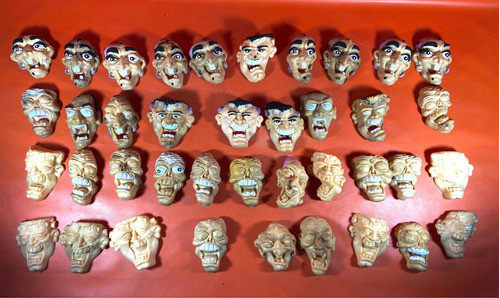 Lote De 39 Máscaras O Caras De Títeres De Goma | Para Dedos 0