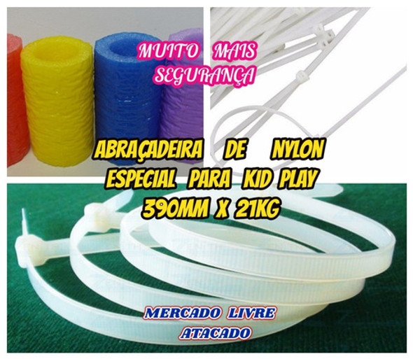 Abraçadeira De Nylon 390mm Muito+forte P/kid Play Kit C/100 1