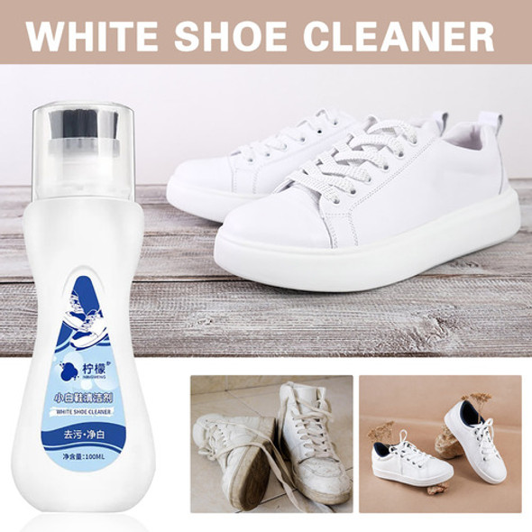 Limpador De Sapatos Branco, 100 Ml Com Cabeça De Escova Maci 1