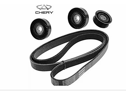 Kit Correa Gates Acc Polyv + Poleas Skf Chery Tiggo 2.0 1