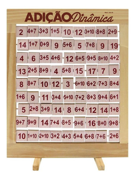 Adição Dinâmica Com 81 Peças Giratórias Em Madeira 0 Adição Dinâmica Com 81 Peças Giratórias Em Madeira 0