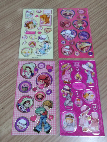 4 Planchas Stickers Sarah Kay Autoadhesiva Figuritas Vintage 1