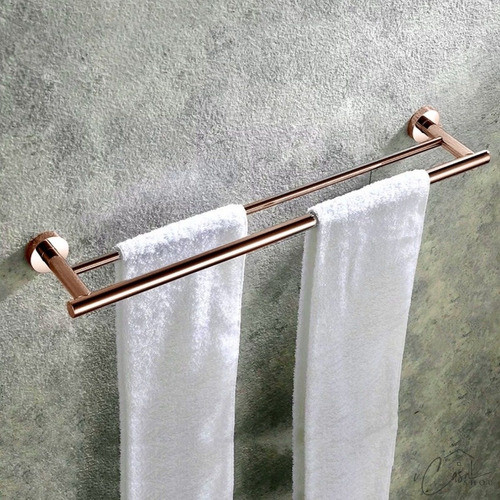 Kit Acessórios Para Banheiro Rose Gold 5 Peças Metal Premium 1